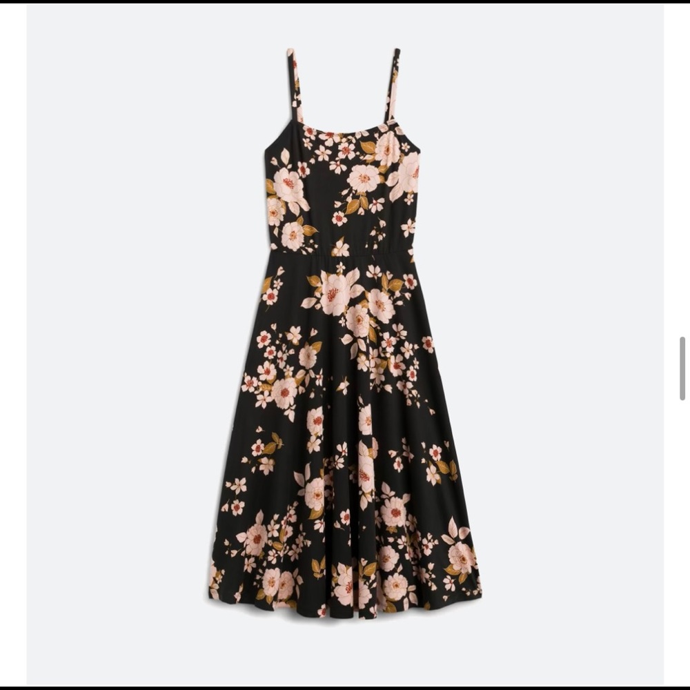 Spaghetti strap floral black dress - stitch fix